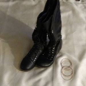 Black tall boots